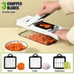 22-in-1 Vegetable Chopper Set, Multifunctional Vegetable Cutter with Container, Potato Cutter, Kitchen Fruit Vegetable Slicer and Food Chopper, Practical Kitchen Utensil & Gadget, Kitchenware - Image 3