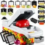 22-in-1 Vegetable Chopper Set, Multifunctional Vegetable Cutter with Container, Potato Cutter, Kitchen Fruit Vegetable Slicer and Food Chopper, Practical Kitchen Utensil & Gadget, Kitchenware
