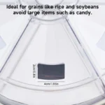 UFORU 6-Grid Rotating Grain Storage Container Dispenser, 360° Rice & Small Grain Organizer, One-Click Output Food Dispenser for Rice, Beans & Small Grains Only, Check Dimensions Before Purchase - Image 9