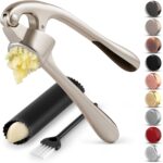 Zulay Kitchen Large Premium Garlic Press Set