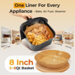 Air Fryer Paper Liners Disposable  Square Non-Stick Air Fryer Parchment Paper, Food Grade Baking Sheets for Baking Roasting Microwave - Image 2