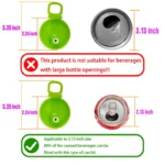 Summervibes DIPESI 4-Pack BPA-Free Soda Can Lids with Straw - Reusable Lids for Seltzer, Juice & Beverage, Silicone Straws Included Drink Covers Children's Day summerwins,summerwins - Image 8