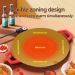AORAN KITCHEN 1500W Portable Electric Korean BBQ Grill Indoor Smokeless Non-stick Grill Pan Adjustable Temperature Control Universal Fry Griddle for Home Cooking - Image 5