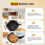Air Fryer Paper Liners Disposable  Square Non-Stick Air Fryer Parchment Paper, Food Grade Baking Sheets for Baking Roasting Microwave - Image 5