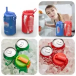 Summervibes DIPESI 4-Pack BPA-Free Soda Can Lids with Straw - Reusable Lids for Seltzer, Juice & Beverage, Silicone Straws Included Drink Covers Children's Day summerwins,summerwins - Image 4