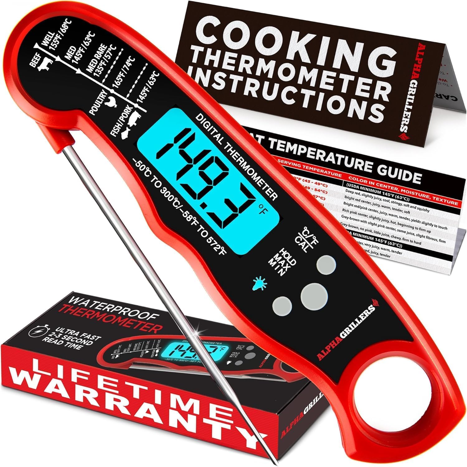 1 Alpha Grillers Meat Thermometer Digital - Image 1