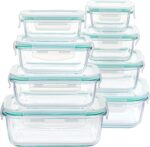 Vtopmart 8 Pack Glass Food Storage Containers