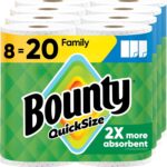 Bounty Quick Size Paper Towels, White, 8 Family Rolls