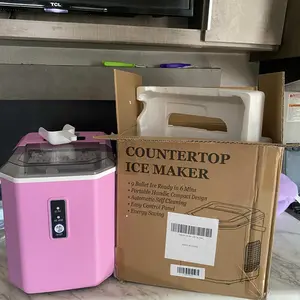 EUHOMY Ice Maker Countertop with Handle, 26lbs in 24Hrs, 9 Ice Cubes Ready in 6 Mins, Auto-Cleaning Portable Ice Maker with Basket and Scoop, for Home/Kitchen/Camping/RV. (2026New Silver) Utensils photo review