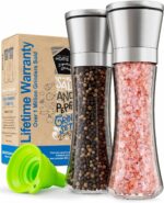 Home EC Premium Stainless Steel Sea Salt and Pepper Grinder Set - Image 3