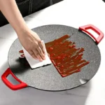 AORAN KITCHEN 1500W Portable Electric Korean BBQ Grill Indoor Smokeless Non-stick Grill Pan Adjustable Temperature Control Universal Fry Griddle for Home Cooking - Image 4