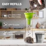 Home EC Premium Stainless Steel Sea Salt and Pepper Grinder Set - Image 5