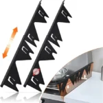 [SUPAFA] Stainless Steel Stove Gap Covers,Stove Gap Filler,Range Trim Kit, Stove Gap Guards, Heat Resistant and Easy to Clean, Easy retractable Length 13.8" to 27.5", Width 0.79"(2PCS) Adjustable Telescoping，kitchen gadgets