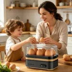 EVOLOOP Rapid Egg Cooker 6 Egg Capacity BPA free Electric Egg Cooker for Hard Boiled Eggs, Poached Eggs, Scrambled Eggs, or Omelets，Easy and Convenient Way to Prepare Delicious Eggs ,outdoor gear Kitchen Appliances - Image 5
