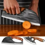 Buy 1 Get 1 Free Forged Kitchen Knife Set - Sharp Durable Meat Cleaver Chef Knife, Ergonomic Non-Slip Handle, Precision Cutting Bone Chopper Gift Box - Image 4