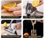 Hand Juicer Squeezer - Portable Multifunctional Manual Fruit Juicer Quiet Operation Easy Cleaning Detachable Head Press Sturdy Food Grade Juicermachine Kitchen Gadget Utensils - Image 6