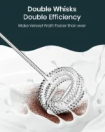 Handheld Milk Frother for Coffee, Rechargeable Electric Whisk with 3 Heads 3 Speeds Drink Mixer Foam Maker For Latte, Cappuccino, Hot Chocolate, Egg，Black Friday Online Event, Christmas Gifts - Image 5