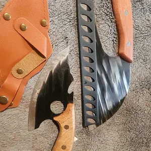 Buy 1 Get 1 Free Forged Kitchen Knife Set - Sharp Durable Meat Cleaver Chef Knife, Ergonomic Non-Slip Handle, Precision Cutting Bone Chopper Gift Box photo review