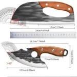 Buy 1 Get 1 Free Forged Kitchen Knife Set - Sharp Durable Meat Cleaver Chef Knife, Ergonomic Non-Slip Handle, Precision Cutting Bone Chopper Gift Box - Image 3