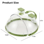 UFORU Upgraded Foldable Microwave Splatter Cover with Dual Water Steamer, 10 Inch Clear Vented Food Lid with Handle, Anti-Splatter Microwave Cover for Moisture-Rich Heating, Kitchen Gadget