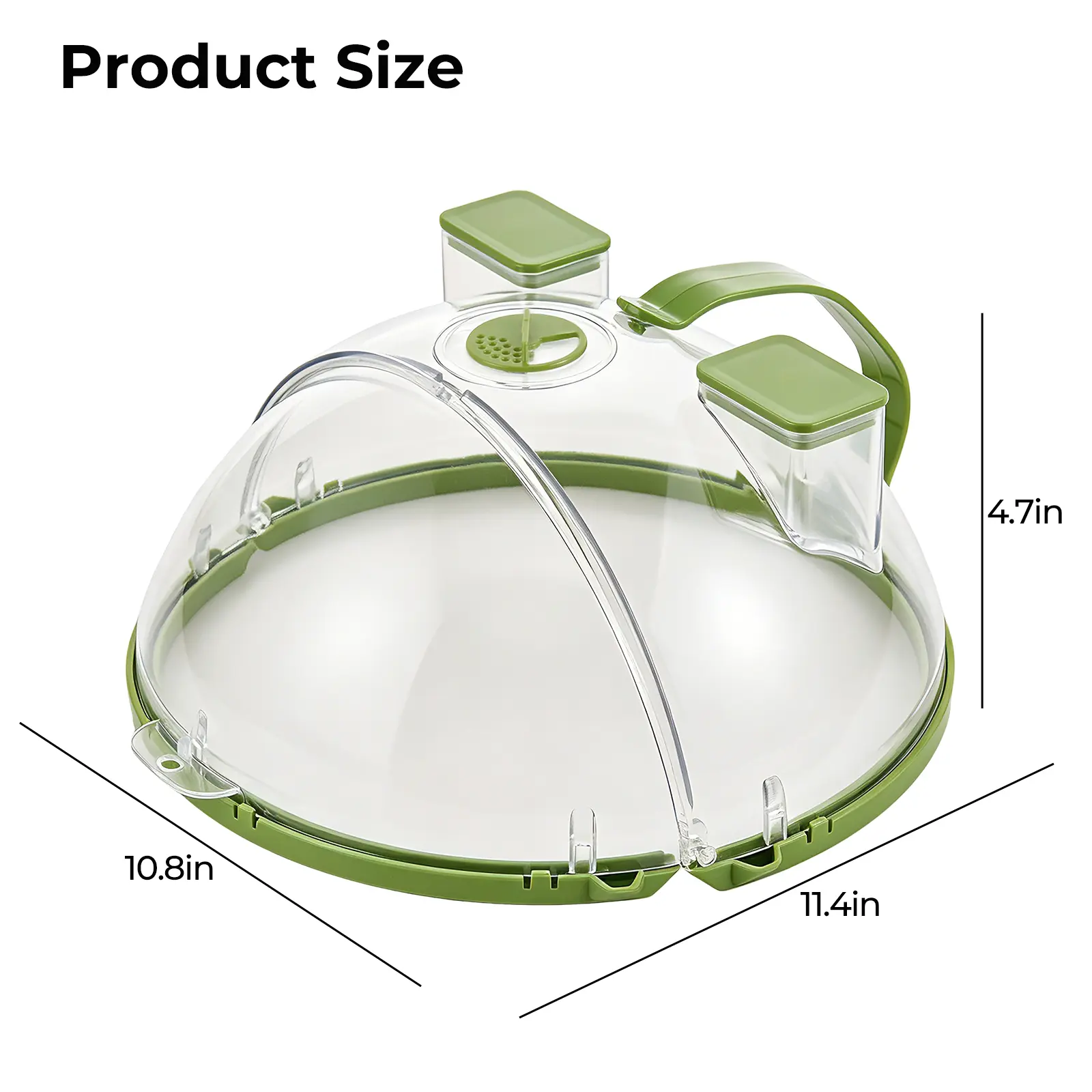 968a17496cf445e1ac2f4ba969e6eaf5~tplv-fhlh96nyum-crop-webp_1600_1600 UFORU Upgraded Foldable Microwave Splatter Cover with Dual Water Steamer, 10 Inch Clear Vented Food Lid with Handle, Anti-Splatter Microwave Cover for Moisture-Rich Heating, Kitchen Gadget - Image 1