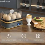 EVOLOOP Rapid Egg Cooker 6 Egg Capacity BPA free Electric Egg Cooker for Hard Boiled Eggs, Poached Eggs, Scrambled Eggs, or Omelets，Easy and Convenient Way to Prepare Delicious Eggs ,outdoor gear Kitchen Appliances - Image 4
