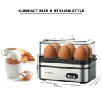 EVOLOOP Rapid Egg Cooker 6 Egg Capacity BPA free Electric Egg Cooker for Hard Boiled Eggs, Poached Eggs, Scrambled Eggs, or Omelets，Easy and Convenient Way to Prepare Delicious Eggs ,outdoor gear Kitchen Appliances - Image 6