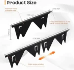 [SUPAFA] Stainless Steel Stove Gap Covers,Stove Gap Filler,Range Trim Kit, Stove Gap Guards, Heat Resistant and Easy to Clean, Easy retractable Length 13.8" to 27.5", Width 0.79"(2PCS) Adjustable Telescoping，kitchen gadgets - Image 2