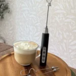 Handheld Milk Frother for Coffee, Rechargeable Electric Whisk with 3 Heads 3 Speeds Drink Mixer Foam Maker For Latte, Cappuccino, Hot Chocolate, Egg，Black Friday Online Event, Christmas Gifts photo review