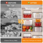 5 Pack Fridge Organizers and Storage - Stackable Fruit Storage Containers for Fridge with Removable Colander, BPA-Free Food Storage Container for Salad Berry Lettuce Vegetables Meat Keeper Fresh - Image 4
