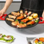 AORAN KITCHEN 1500W Portable Electric Korean BBQ Grill Indoor Smokeless Non-stick Grill Pan Adjustable Temperature Control Universal Fry Griddle for Home Cooking - Image 7