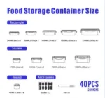 AISOON 40 PCS Extra Large 85oz Plastic Airtight Food Storage Containers Set (20 Containers + 20 Lids), Leakproof, Reusable, Microwave & Dishwasher Safe, with Labels & Pen - Image 3