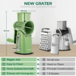 SUSTEAS Rotary Cheese Grater with Handle - Image 4