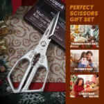 【Deals for You】HUUSK Kitchen Scissors All Purpose -FallFreshness- Stainless Steel Kitchen Shears, Sharp Silver Meat Scissors, Dishwasher Safe, Poultry Shears, Japanese Cooking Scissors for Food, Chicken Bones, and Turkey, Christmas Gift! - Image 4