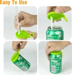 Summervibes DIPESI 4-Pack BPA-Free Soda Can Lids with Straw - Reusable Lids for Seltzer, Juice & Beverage, Silicone Straws Included Drink Covers Children's Day summerwins,summerwins - Image 5