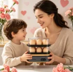 EVOLOOP Rapid Egg Cooker 6 Egg Capacity BPA free Electric Egg Cooker for Hard Boiled Eggs, Poached Eggs, Scrambled Eggs, or Omelets，Easy and Convenient Way to Prepare Delicious Eggs ,outdoor gear Kitchen Appliances - Image 9