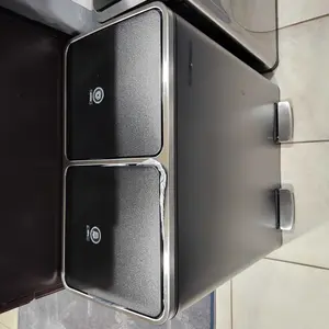 【Deals For You】SONGMICS Stainless Steel Trash Can Garage Can Multi-Compartment Plastic Inner Buckets and Hinged Lids Soft Closure Kitchen photo review