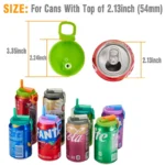 Summervibes DIPESI 4-Pack BPA-Free Soda Can Lids with Straw - Reusable Lids for Seltzer, Juice & Beverage, Silicone Straws Included Drink Covers Children's Day summerwins,summerwins - Image 6
