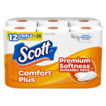 Scott ComfortPlus Toilet Paper, Septic Tank Safe, Single-Ply