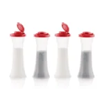 tupperware-Hourglass Salt and Pepper Shakers | Large Set of 4 - Image 5