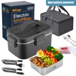 Nifogo Electric Lunch Box, 100W Food Heater 1,8L for Adults Portable Food Heater with Tableware and Lunch Bag, Car & Home Portable Electronic Food Heater for Home Office Travel - Image 4