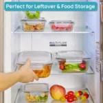 Vtopmart 36 Pack Glass Food Storage Containers with Lids -Stackable Design for Kitchen Utensils Oven Microwave Freezer Dishwasher Kitchenware Lunch Compartment Grey Rectangle Airtight Meal Prep,Large Storage,summerwins - Image 6