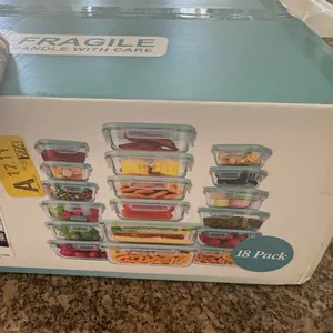 Vtopmart 36 Pack Glass Food Storage Containers with Lids -Stackable Design for Kitchen Utensils Oven Microwave Freezer Dishwasher Kitchenware Lunch Compartment Grey Rectangle Airtight Meal Prep,Large Storage,summerwins photo review